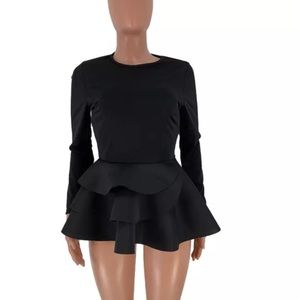 Ruffle Peplum Blouse